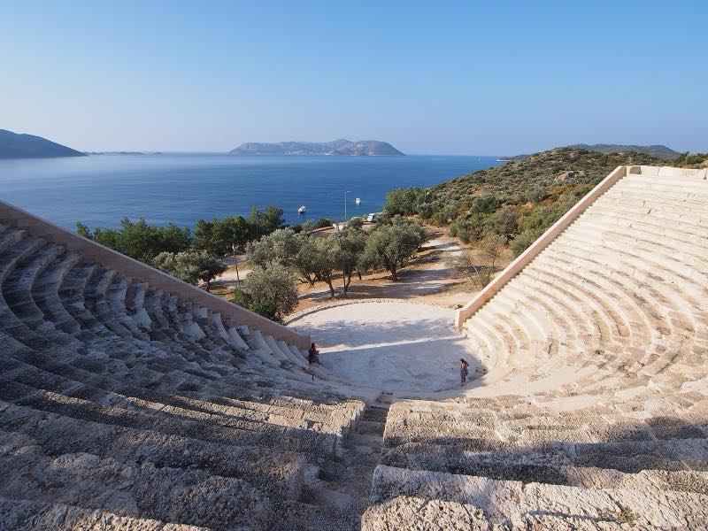 The theatre of Antiphellos above Kaş harbour, where the Kaş section begins