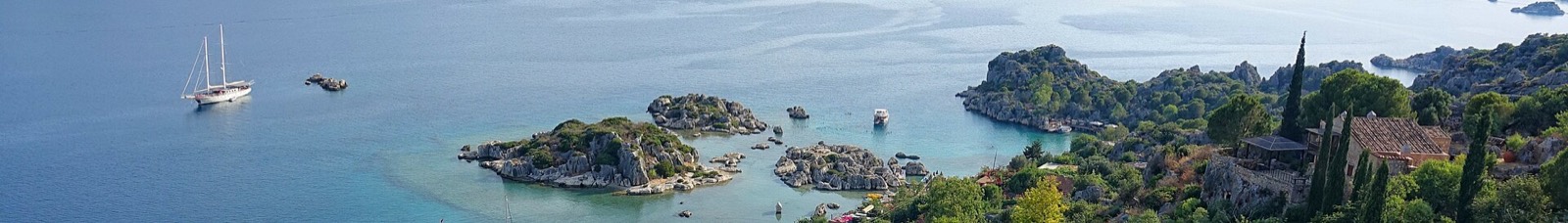 Boats in Kekova Sound, over the sunken city
