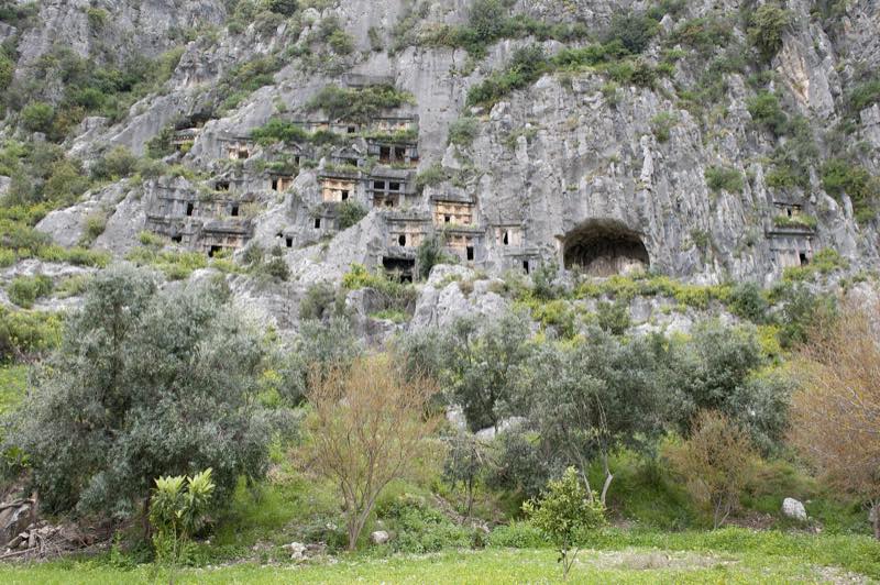 The rock tombs of Myra above Demre